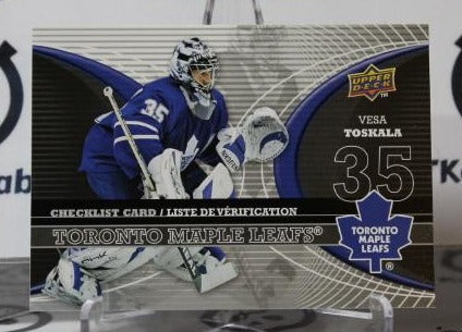 VESA TOSKALA # CL-TOR UPPER DECK McDONALD'S  2008-09 HOCKEY NHL GOALTENDER TORONTO MAPLE LEAFS CARD