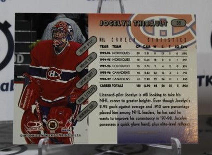 JOCELYN THIBAULT # 35 DONRUSS 1997-98 HOCKEY NHL GOALTENDER MONTREAL CANADIANS CARD