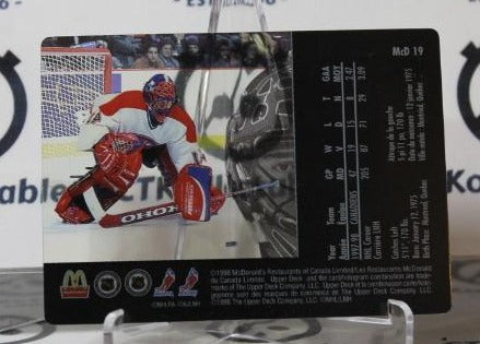 JOCELYN THIBAULT # McD 19 UPPER DECK McDONALD'S 1998-99 HOCKEY NHL GOALTENDER MONTREAL CANADIANS CARD