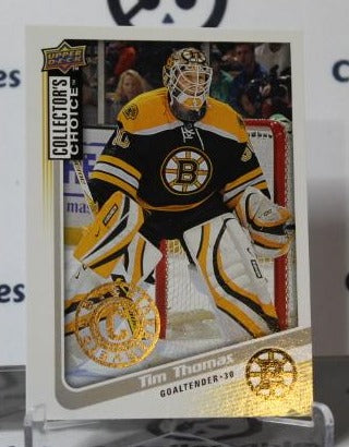 TIM THOMAS # 159 CR UPPER DECK 2009-10 HOCKEY NHL GOALTENDER BOSTON BRUINS CARD