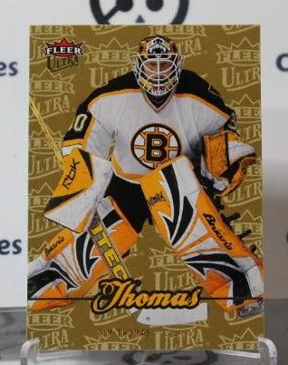 TIM THOMAS # 186 FLEER ULTRA 2007-08 HOCKEY NHL GOALTENDER BOSTON BRUINS CARD