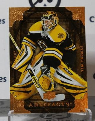 TIM THOMAS # 92 UPPER DECK ARTIFACTS 2008-09 HOCKEY NHL GOALTENDER BOSTON BRUINS CARD