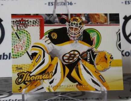 TIM THOMAS # 9 FLEER ULTRA 2008-09 HOCKEY NHL GOALTENDER BOSTON BRUINS CARD