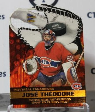 JOSE THEODORE # 4  GLOVE DIE CUT PACIFIC McDONALD'S 2002-03 HOCKEY NHL GOALTENDER MONTREAL CANADIANS CARD