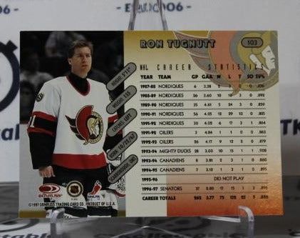 RON TUGNUTT # 103 DONRUSS 1997-98 HOCKEY NHL GOALTENDER  OTTAWA SENATORS CARD