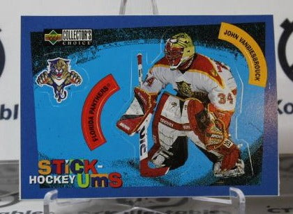 JOHN VANBIESBROUCK # S2 Stick-Ums UPPER DECK 1997-98 HOCKEY NHL GOALTENDER FLORIDA PANTHERS CARD