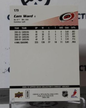 CAM WARD # 179 UPPER DECK 2009-10 HOCKEY NHL GOALTENDER CAROLINA HURRICANES CARD