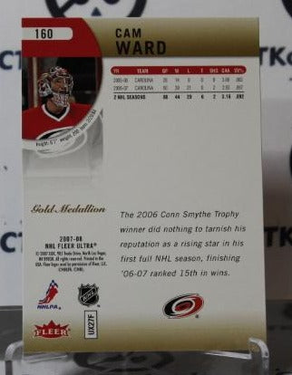 CAM WARD # 160 FLEER ULTRA 2007-08 HOCKEY NHL GOALTENDER CAROLINA HURRICANES CARD