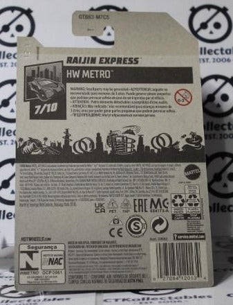 HOT WHEELS MATTEL RAIJIN EXPRESS 7/10 HW METRO 102/250 LONG CARD 2020