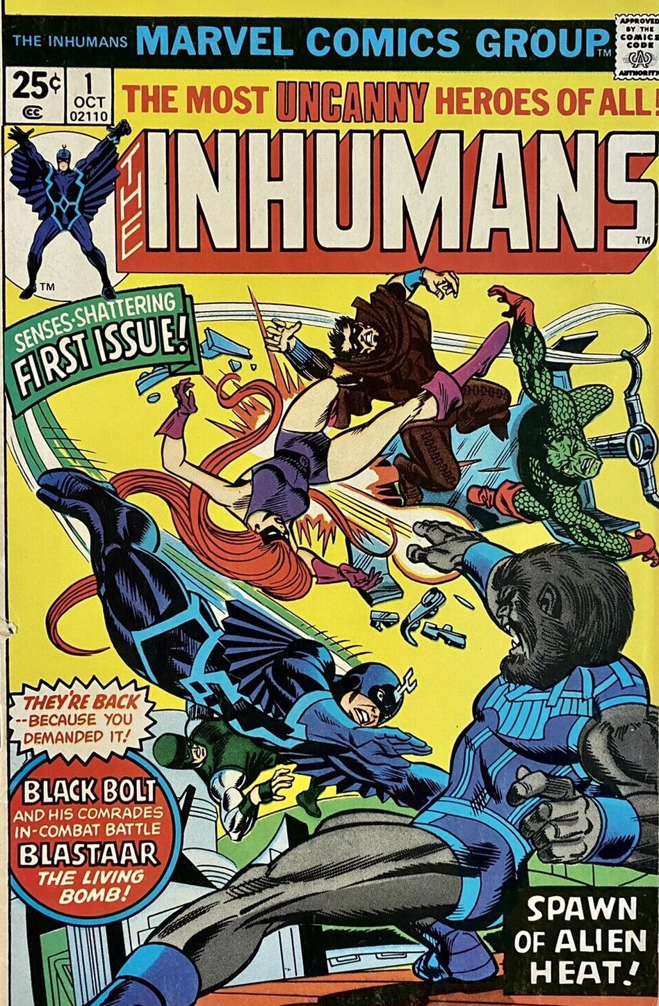 THE INHUMANS # 1  FIRST ISSUE MARVEL   COMIC BOOK 1975