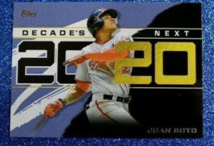 2020 TOPPS BASEBALL CARD JUAN SOTO # DN-12 DECADES NEXT WASHINGTON NATIONALS