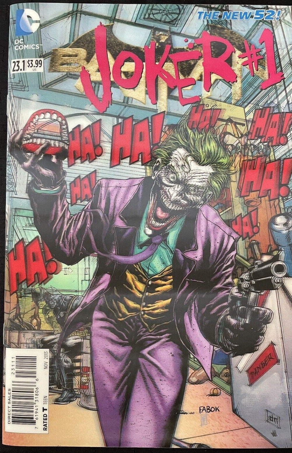 JOKER # 1 BATMAN  # 23.1 DC COMICS 3D LENTICULAR COVER VARIANT COMIC BOOK 2013