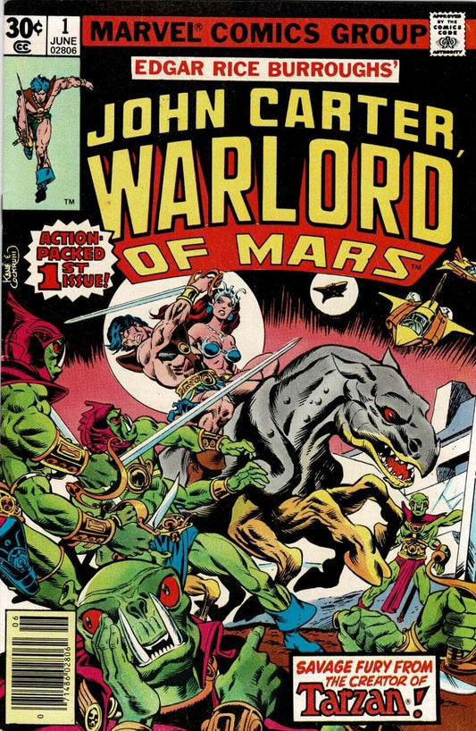 JOHN CARTER WARLORD OF MARS # 1  FIRST ISSUE MARVEL COMICS  COMIC BOOK 1977