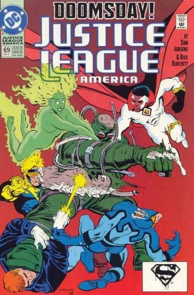JUSTICE LEAGUE AMERICA # 69 DOOMSDAY DIRECT EDITION DC  COMIC BOOK 1992