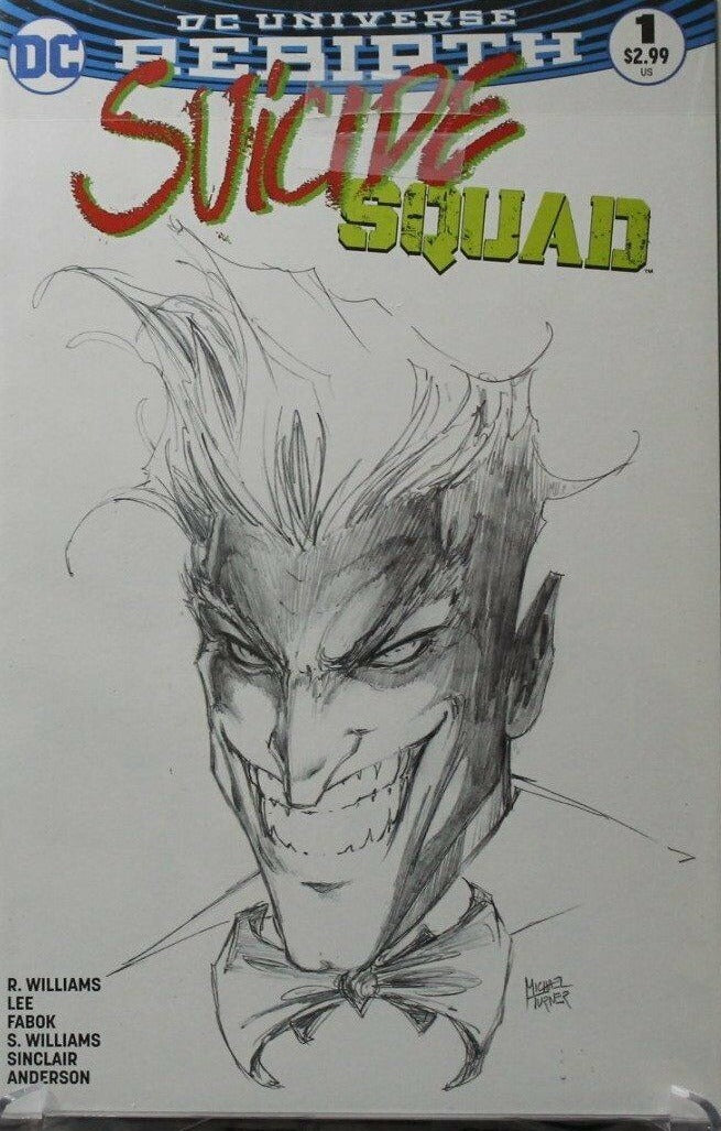 SUICIDE SQUAD REBIRTH # 1 SKETCH JOKER VARIANT  DC UNIVERSE   DC COMICS 2016