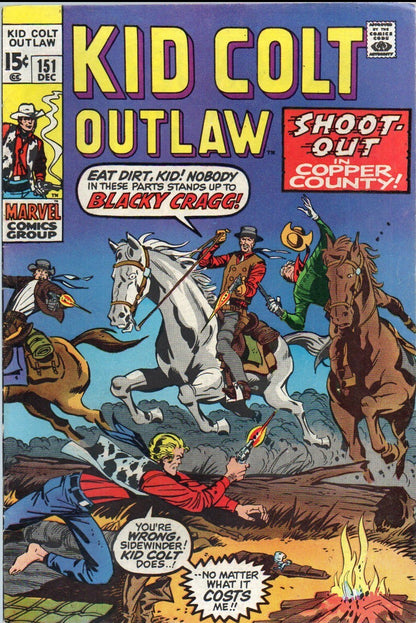 KID COLT OUTLAW # 151 MARVEL  VF WESTERN COMIC BOOK 1970