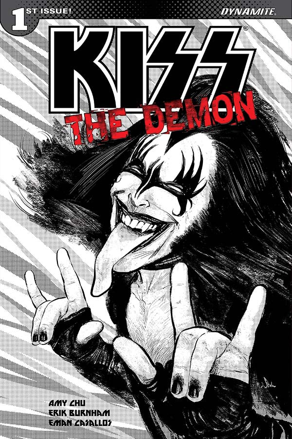 KISS THE DEMON # 1  VARIANT B&W 1ST ISSUE DYNAMITE COMIC BOOK  2017