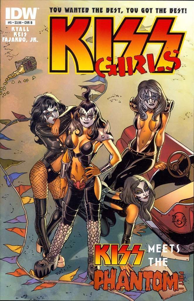 KISS GIRLS # 5 KISS MEETS THE PHANTOM B COVER IDW COMICS  2012