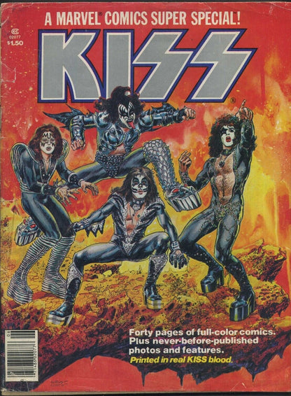 KISS # 1  MARVEL COMICS SUPER SPECIAL MAGAZINE SIZE  COMIC BOOK 1977