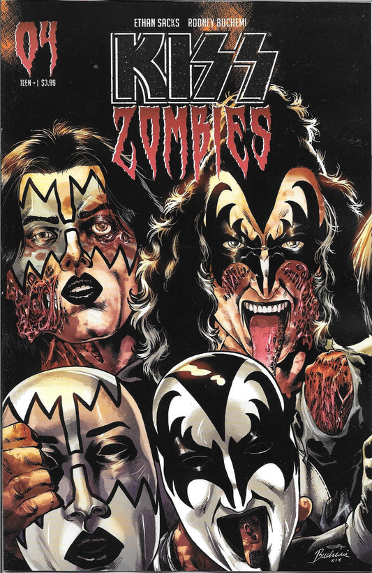 KISS ZOMBIES # 04 VARIANT UNMASKED COVER NM DYNAMITE COMICS 2019