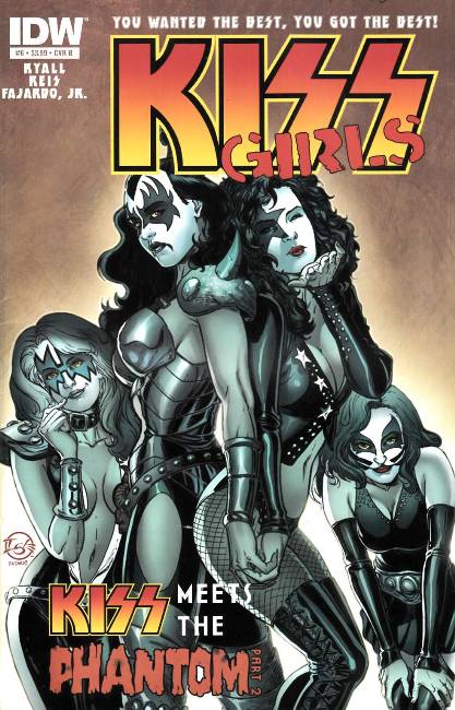 KISS GIRLS #6 KISS MEETS THE PHANTOM B COVER IDW COMICS  2012