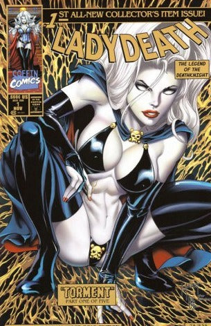 LADY DEATH # 1  VARIANT EDITION GOLD SIGNED MARA T COVER HOMAGE  SPIDER-MAN # 1 COVER MARVEL COMIC BOOK 2018