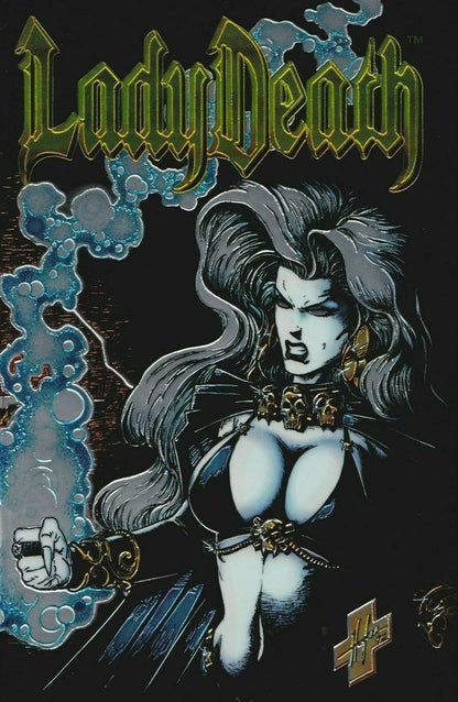 LADY DEATH # 1 BETWEEN HEAVEN & HELL VARIANT CHROM COVER CHAOS COMICS 1995