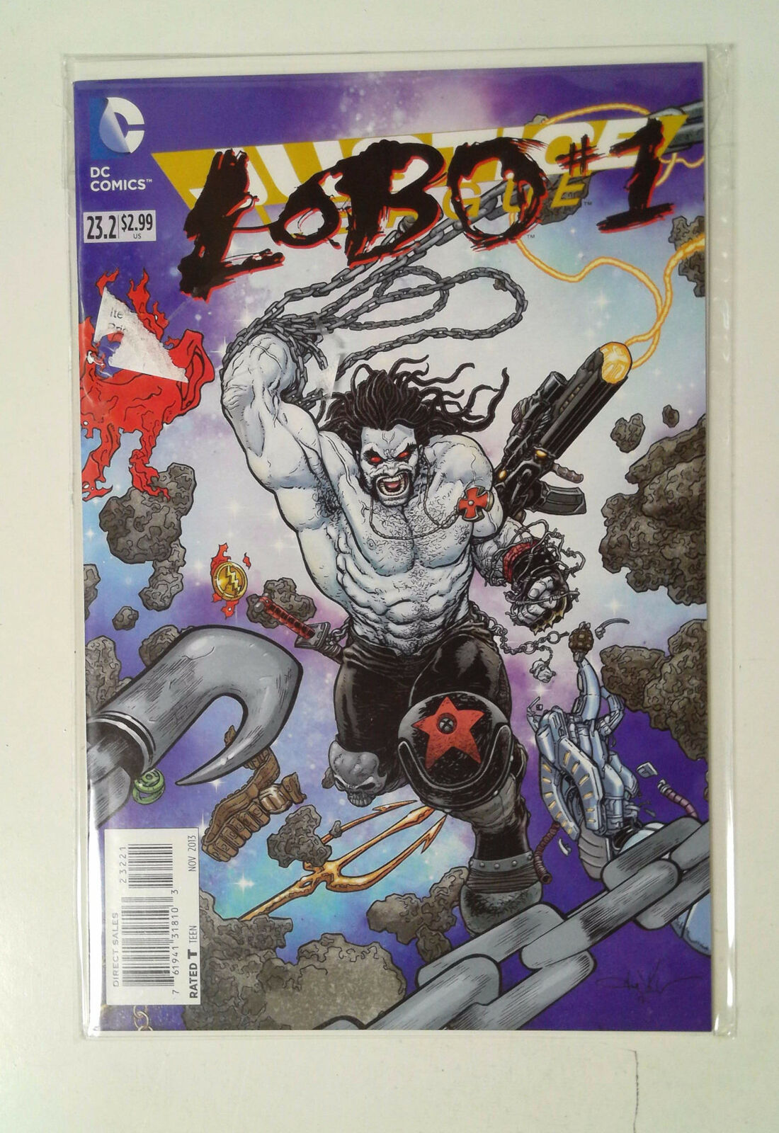 LOBO  # 1  REGULAR COVER JUSTICE LEAGUE # 23.2  DC COMICS COMIC BOOK MATURE READING 2013