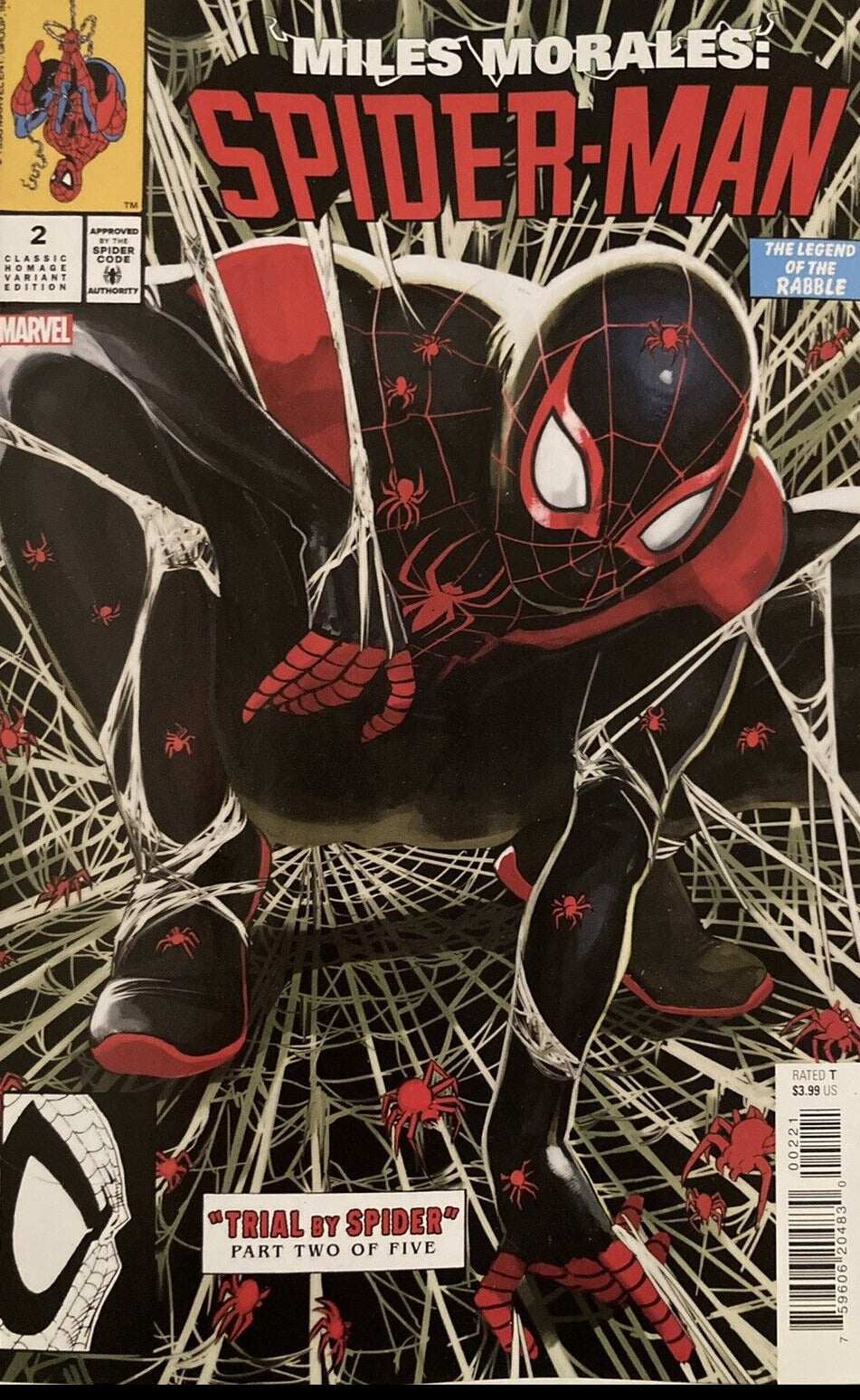 MILES MORALES SPIDER-MAN  # 2 CLASSIC HOMAGE VARIANT EDITION  MARVEL COMIC BOOK 2023