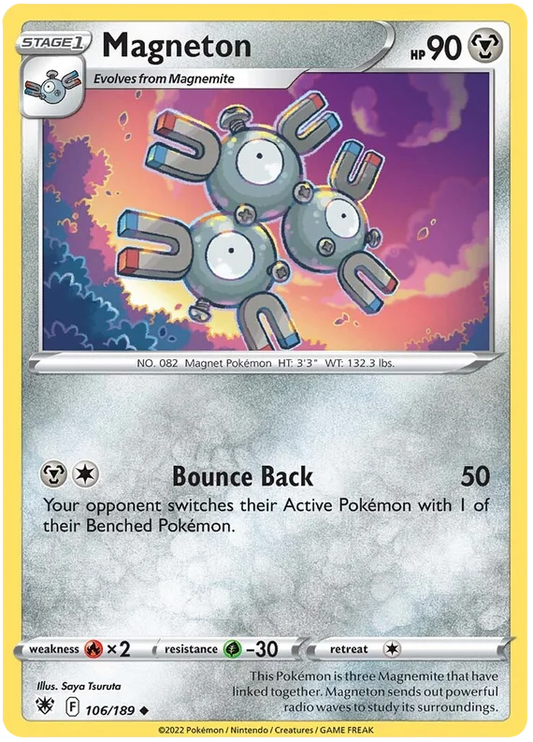 Magneton Base Card #106/189 2022 Sword & Shield Astral Radiance Pokemon Card