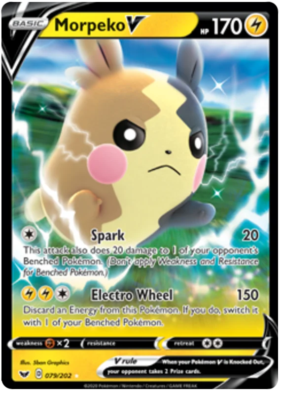 Morpeko V Ultra Rare #079/202 Pokemon Sword & Shield