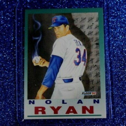 1992 FLEER  NOLAN RYAN # 710 WHO'S NEXT TEXAS RANGERS BASEBALL CARD