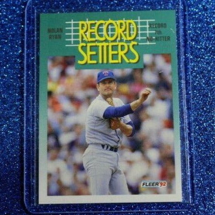 1992 FLEER NOLAN RYAN # 682 RECORD SETTERS TEXAS RANGERS BASEBALL CARD