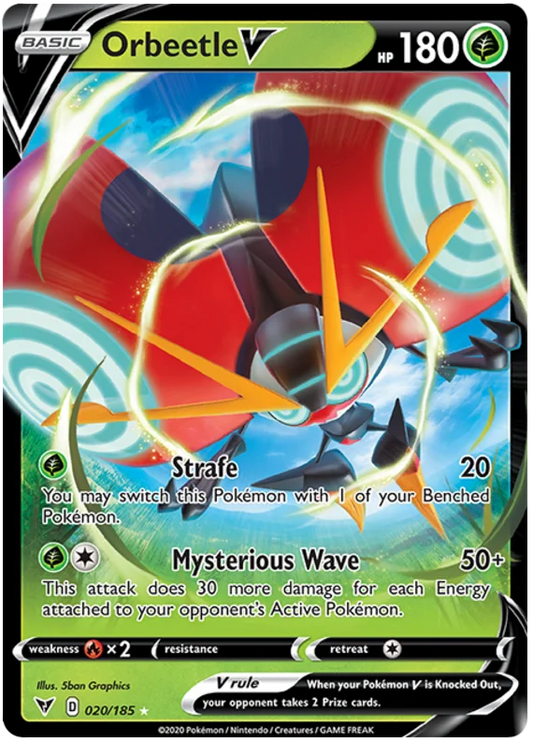 Orbeetle V Ultra Rare #020/185 Pokemon Sword & Shield Vivid Voltage