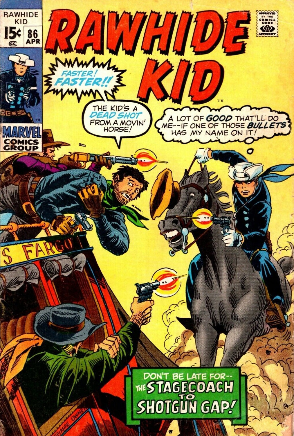 RAWHIDE KID # 86 MARVEL VF WESTERN COMIC BOOK 1971