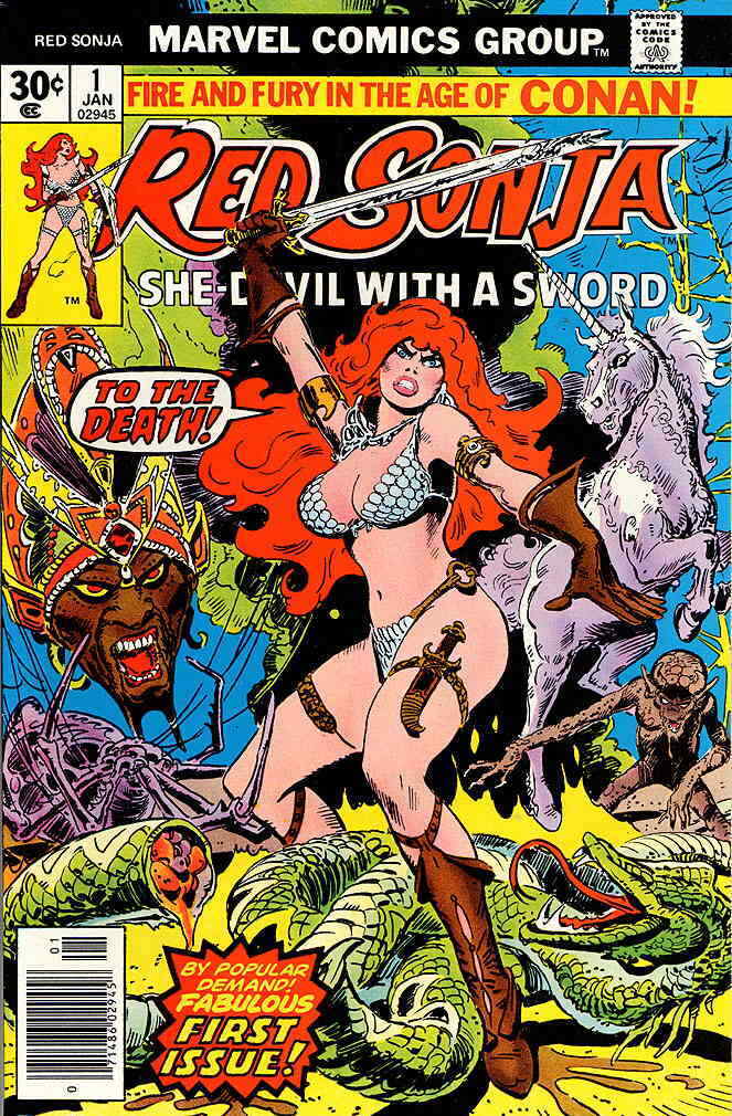 RED SONJA # 1 FABLOUS FIRST ISSUE MARVEL COMICS  COMIC BOOK 1977