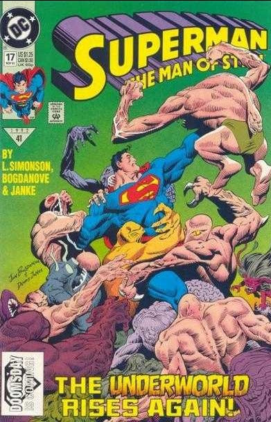SUPERMAN  THE MAN OF STEEL # 17  1ST APPEARANCE DOOMSDAY  DC COMIC BOOK 1992