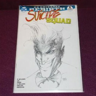 SUICIDE SQUAD # 1 VARIANT JOKER SKETCH COVER DC UNIVERSE REBIRTH  2019