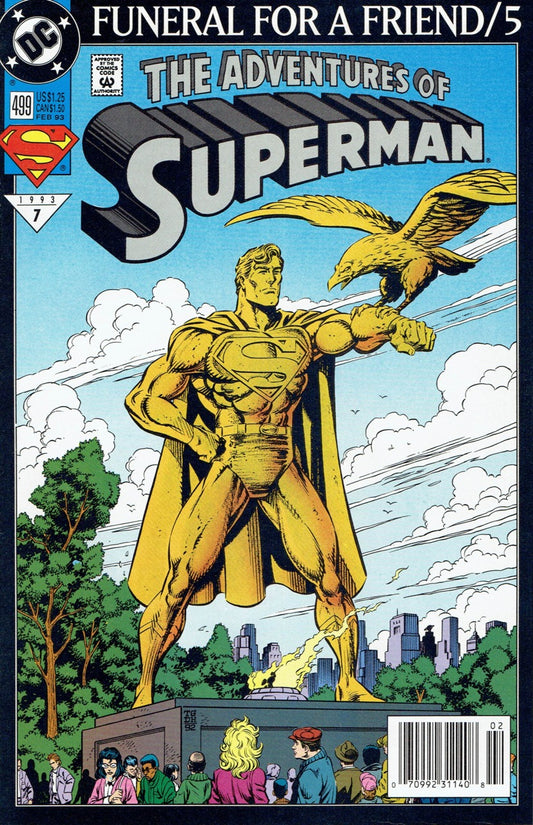 THE ADVENTURES OF SUPERMAN  # 499  DC FUNERAL FOR A FRIEND / 5 COMIC BOOK 1993