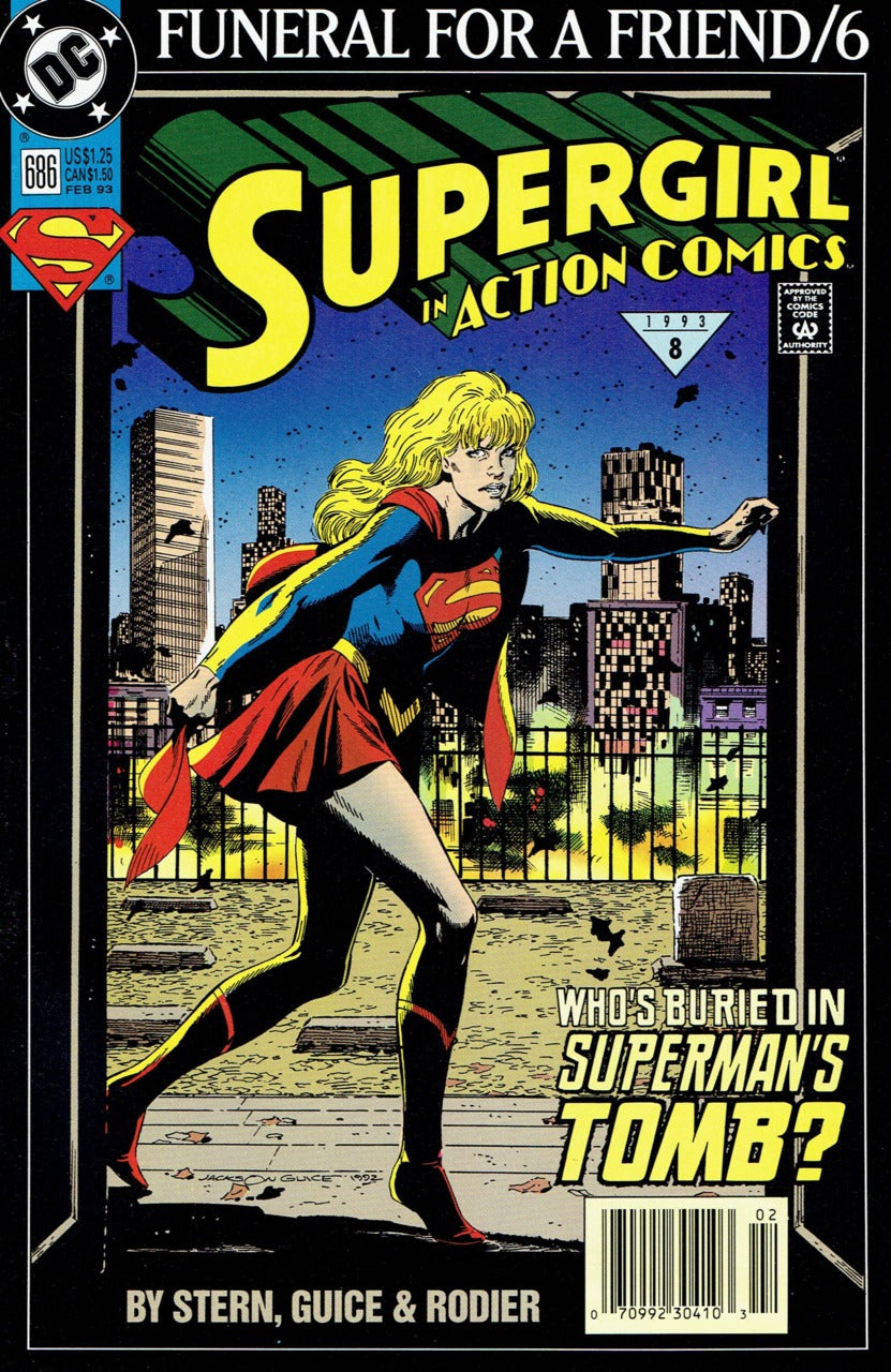 SUPERGIRL IN ACTION COMICS  # 686  DC FUNERAL FOR A FRIEND / 6  COMIC BOOK 1993