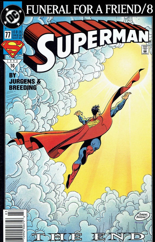 SUPERMAN # 77  DC FUNERAL FOR A FRIEND / 8 THE END COMIC BOOK 1993