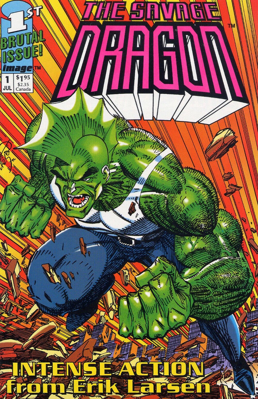 THE SAVAGE DRAGON # 1  IMAGE  COMICS 1st BRUTAL ISSUE  1992