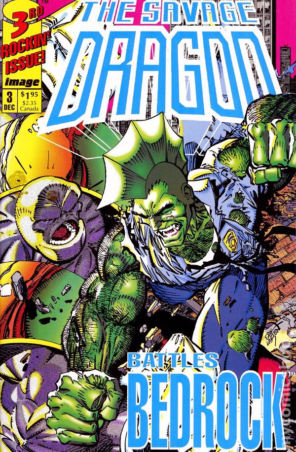 THE SAVAGE DRAGON # 3  IMAGE  COMICS 2rd ROCKIN" ISSUE  1992