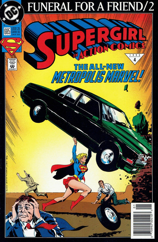 SUPERGIRL IN ACTION COMICS  # 685  DC FUNERAL FOR A FRIEND / 2  COMIC BOOK 1993