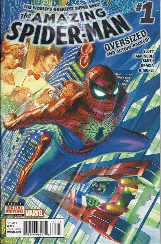 THE AMAZING SPIDER-MAN # 1 OVERSIZED VARIANT COVER MARVEL COMICS NM COMIC BOOK 2015