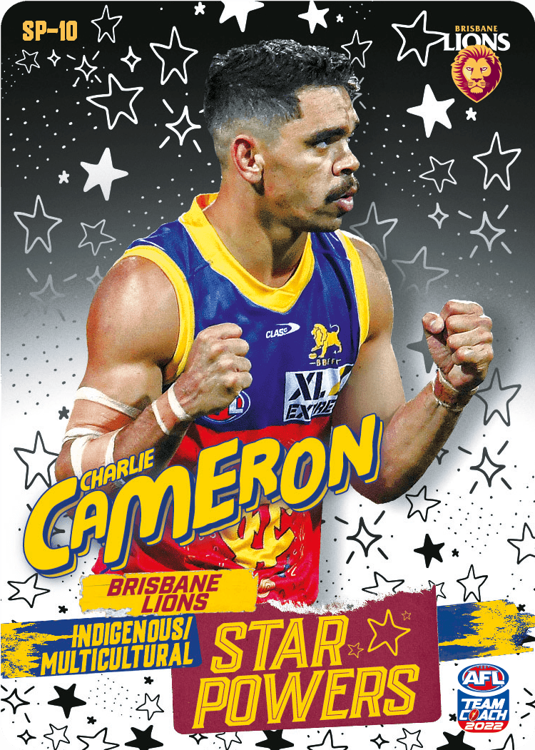 2022 AFL Teamcoach Star powers Charlie Cameron SP-10 CODE UNUSED