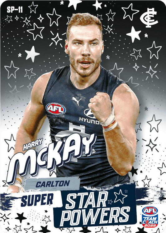 2022 AFL Teamcoach Super Star powers Harry McKay Carlton SP-11 CODE UNUSED