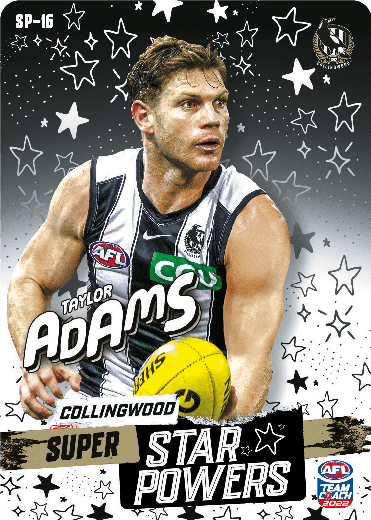 2022 AFL Teamcoach Star powers Taylor Adams SP-16 CODE UNUSED