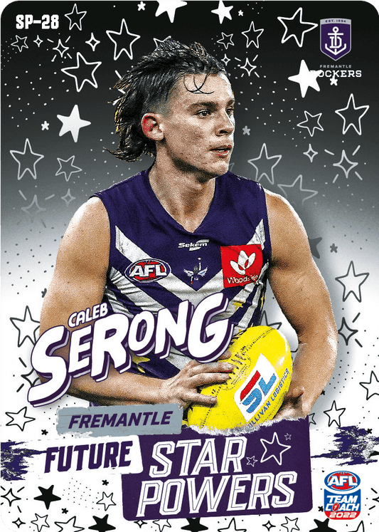 2022 AFL Teamcoach Future Star powers Caleb Serong SP-28 CODE UNUSED