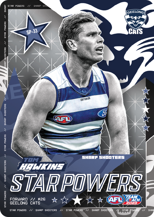 2023 AFL Teamcoach Tom Hawkins Starpowers SP-33 Cats
